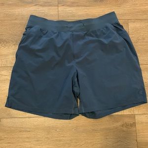Lululemon mens shorts XL blue measurement in pics